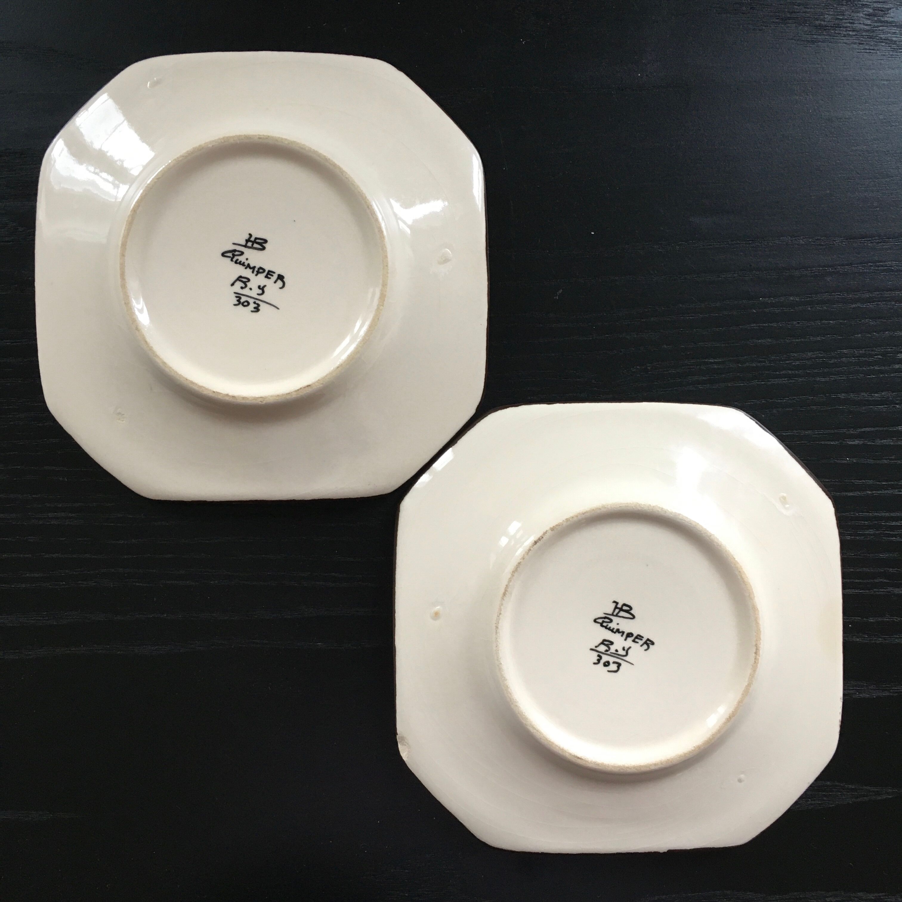 Pair of HB Quimper plates