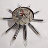 Chrome flush mount chandelier Maison Sciolari, 1970