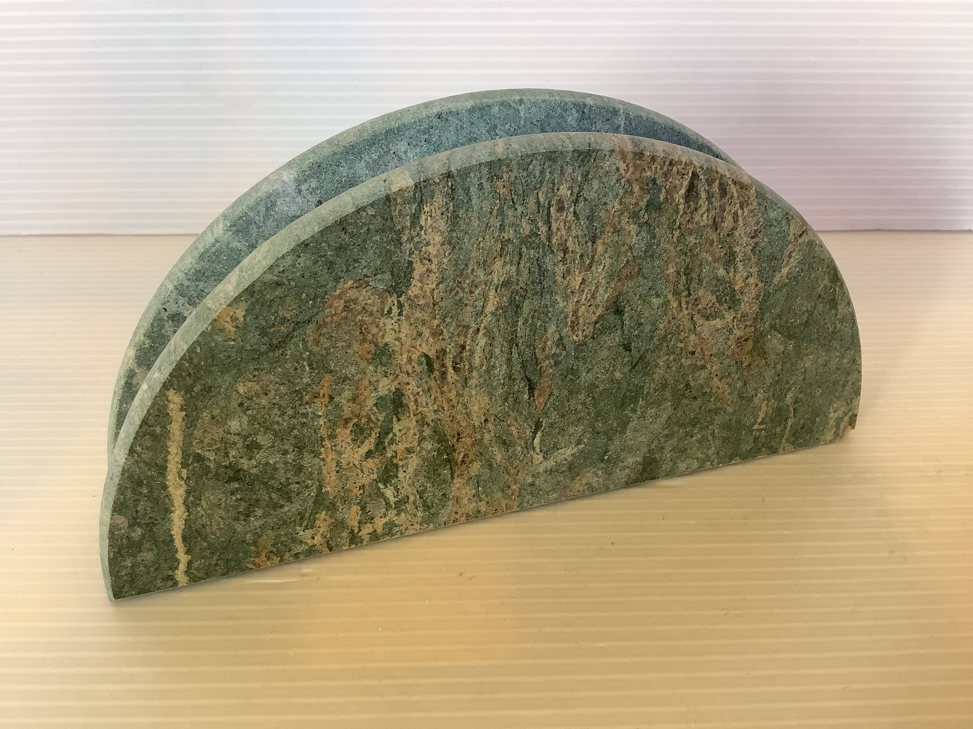 Green veined marble mail holder