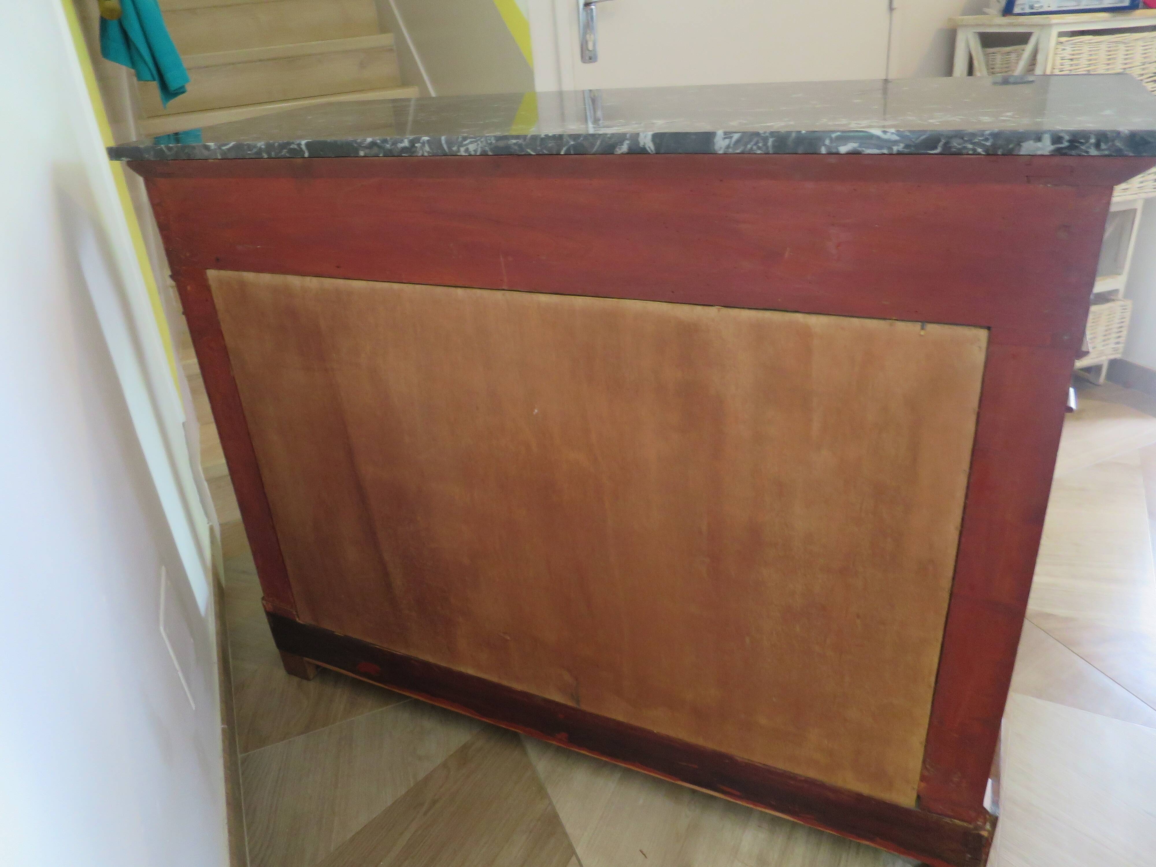 console-style empire/restauration-à crosses-fond de miroir-pieds griffes