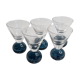 Set of 5 ball-shaped ball-shaped liquor glasses in a bubbled glass
