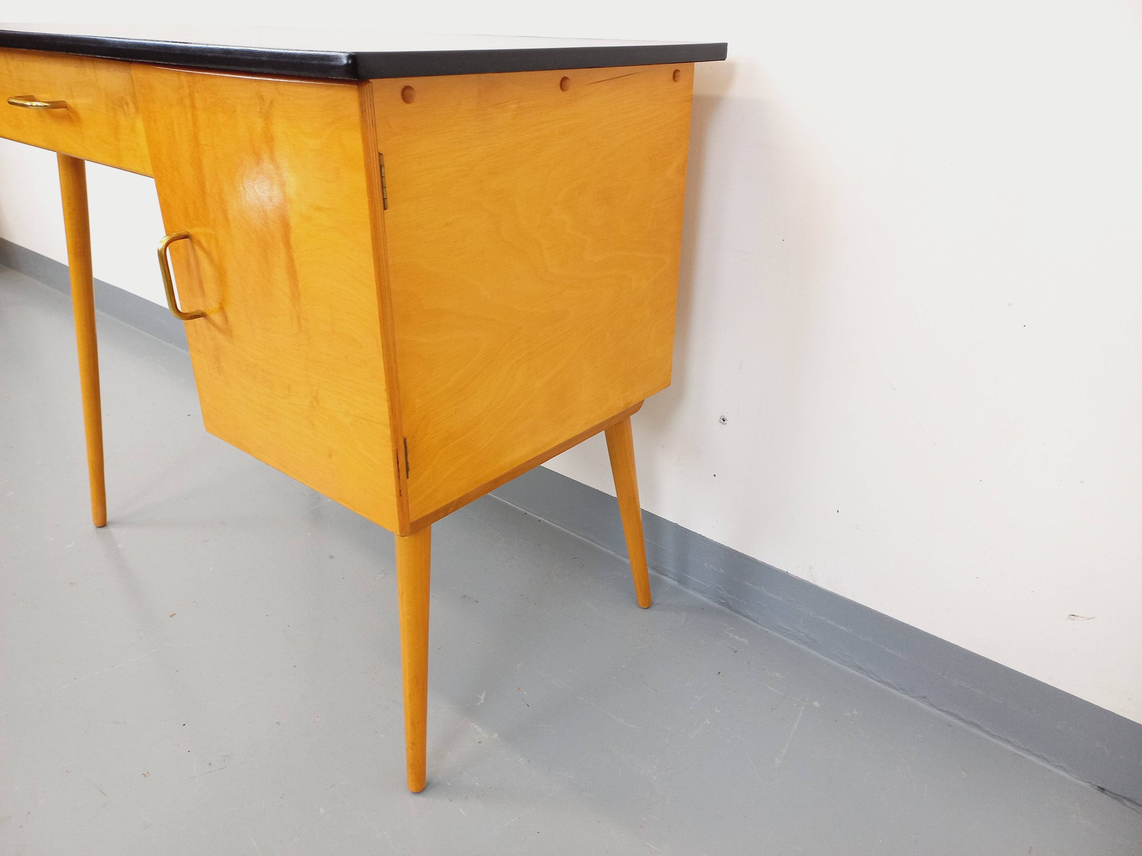 Baumann vintage wooden desk from the 1950s