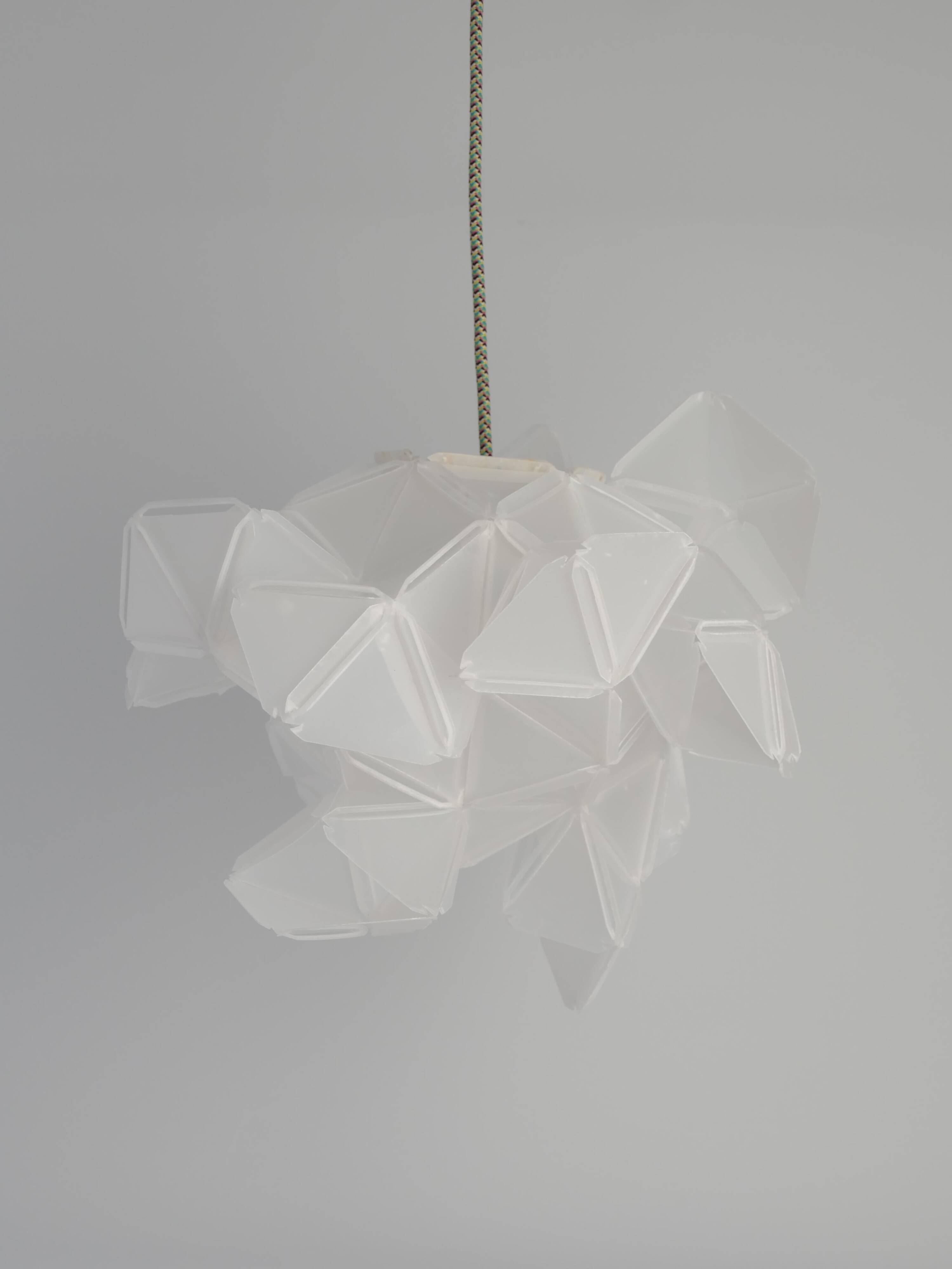 Labyrinth, Hazy, Artisan Light Sculpture with Integrated Fixture, By Republiken