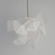 Labyrinth, Hazy, Artisan Light Sculpture with Integrated Fixture, By Republiken