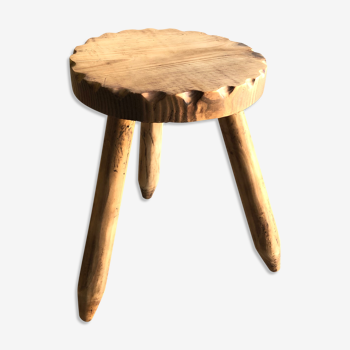 Tabouret tripode bois