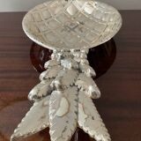 Pineapple cup series and 5 silver metal bowls