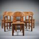 Dining chairs x 6, Rainer Daumiller, solid pine, 1970s