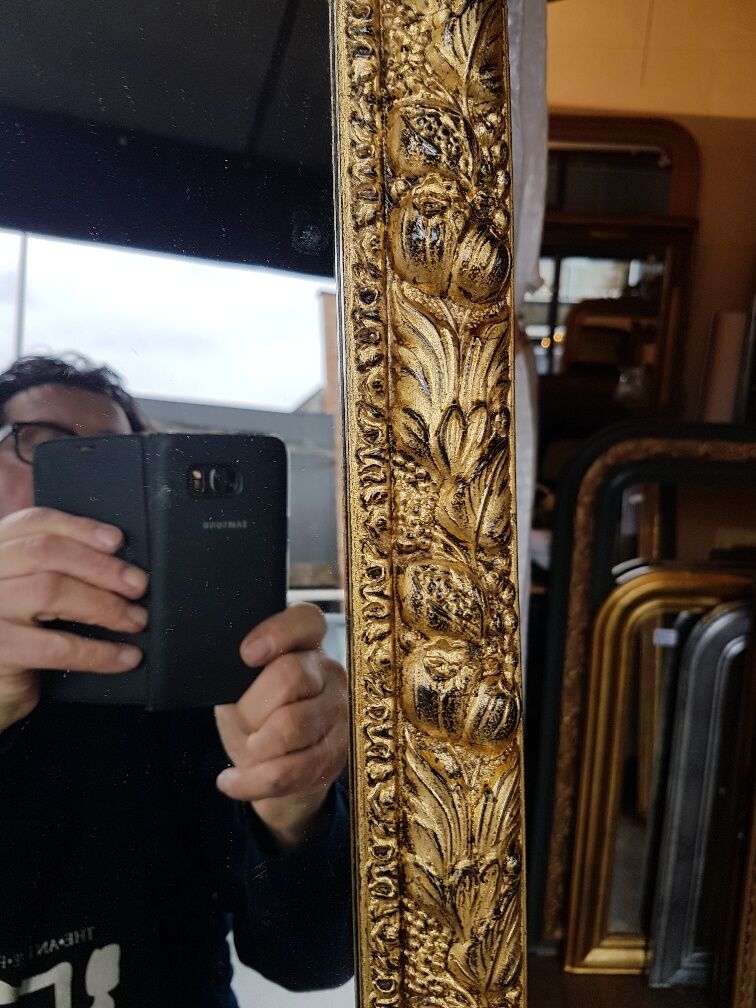Golden mirror, francesca model 175 x 55 cm