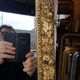 Golden mirror, francesca model 175 x 55 cm