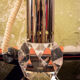 Plafonnier en acier et plexiglas Italie années 70