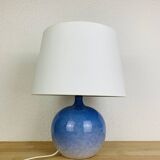 Blue ceramic ball lamp by Duriez, 1980s