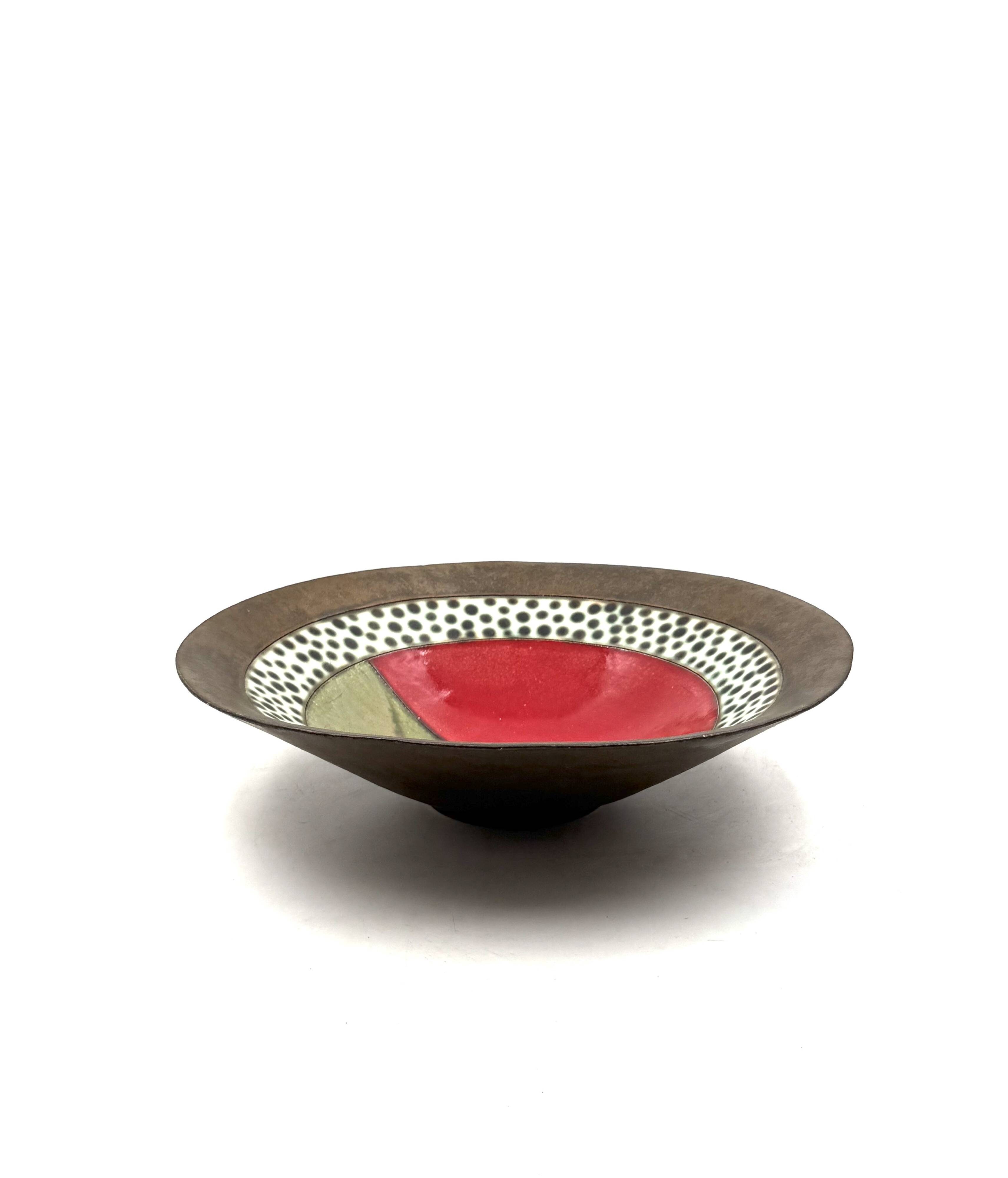 Mid-century modern ceramic bowl, France 1970s