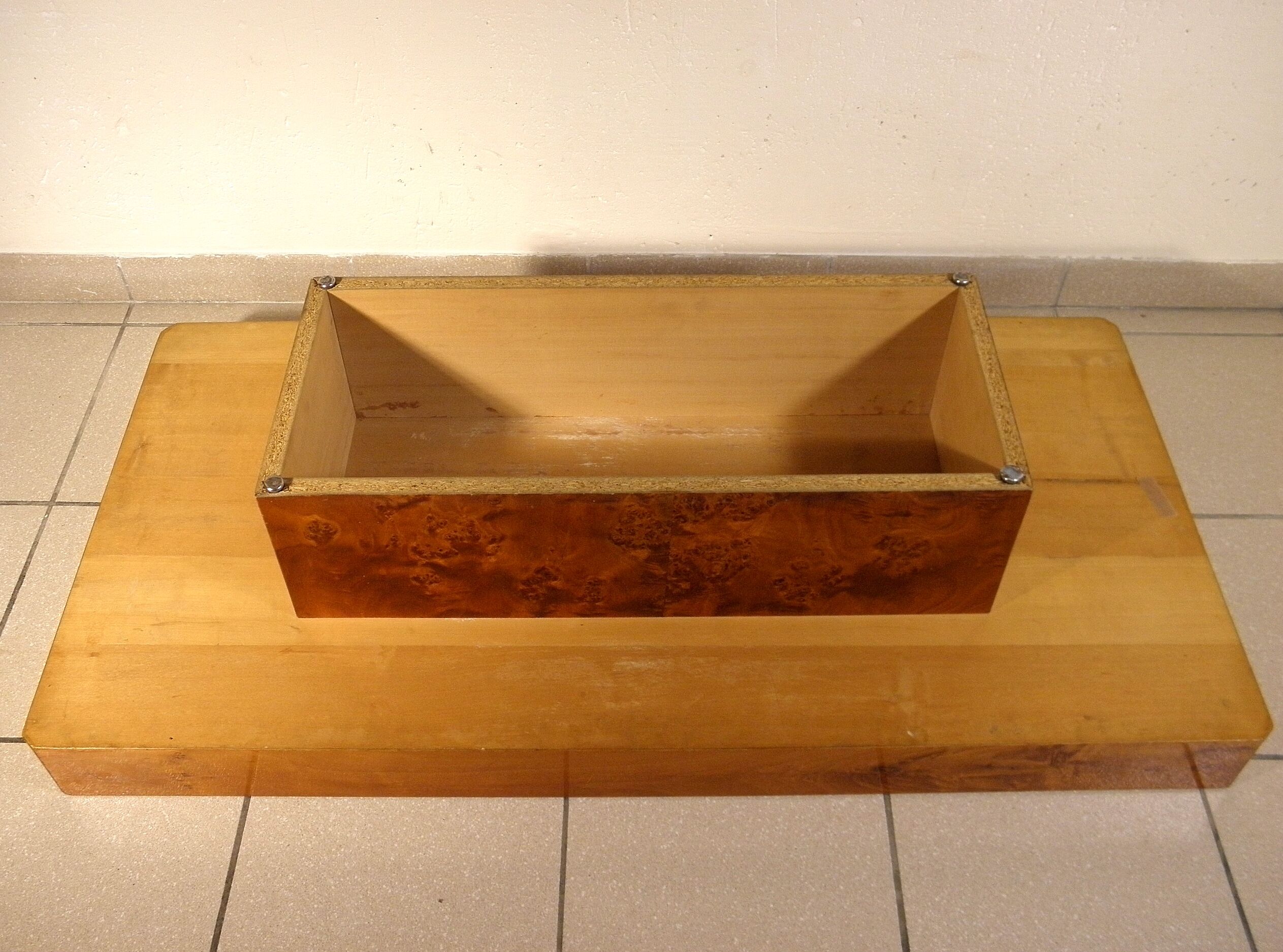 Elm magnifying glass coffee table