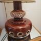Pair of vintage ceramic lamps with double lighting
