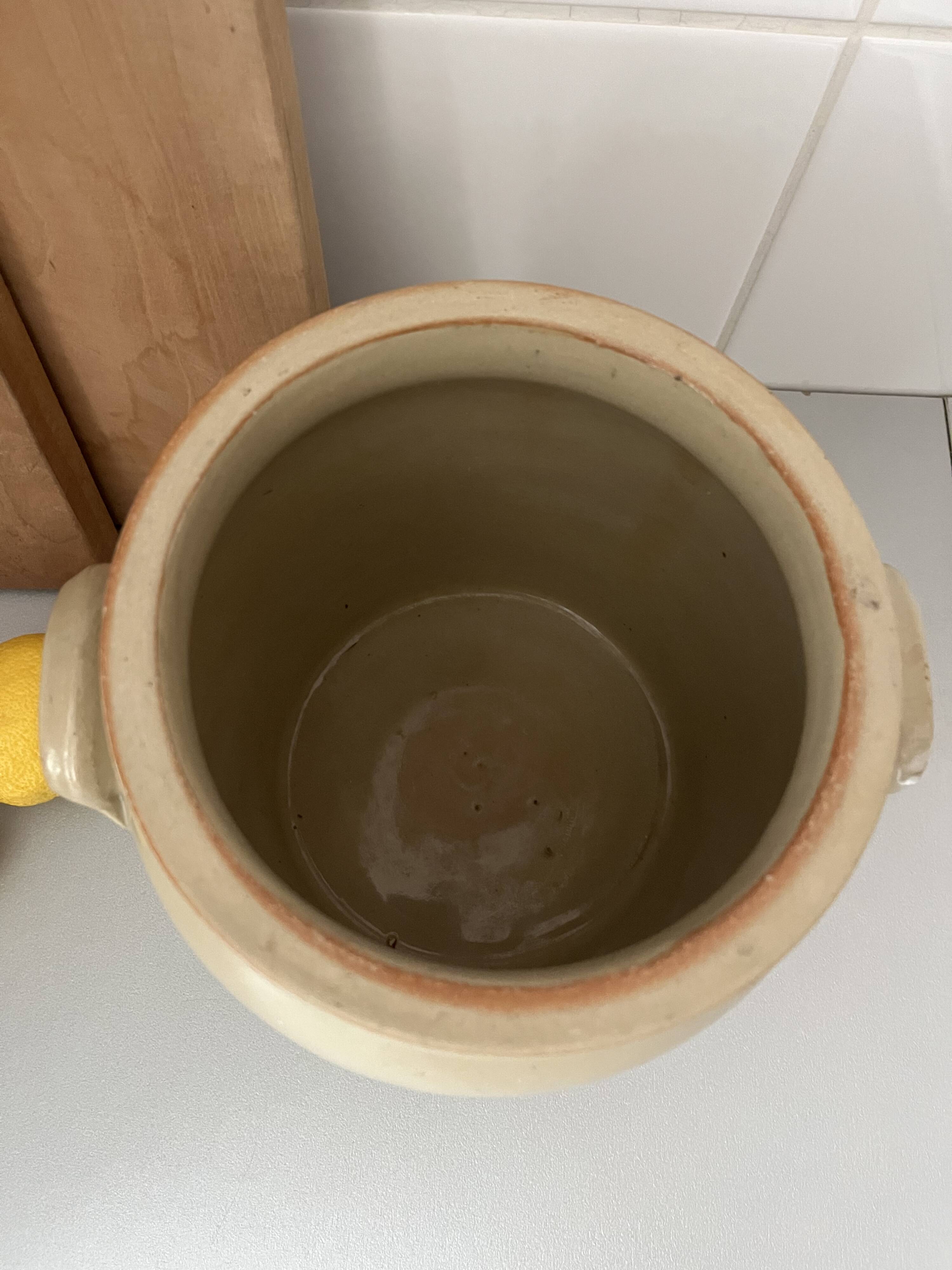 Old Digoin stoneware grease pot