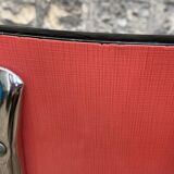 Pair of red Formica chairs Roc 1960
