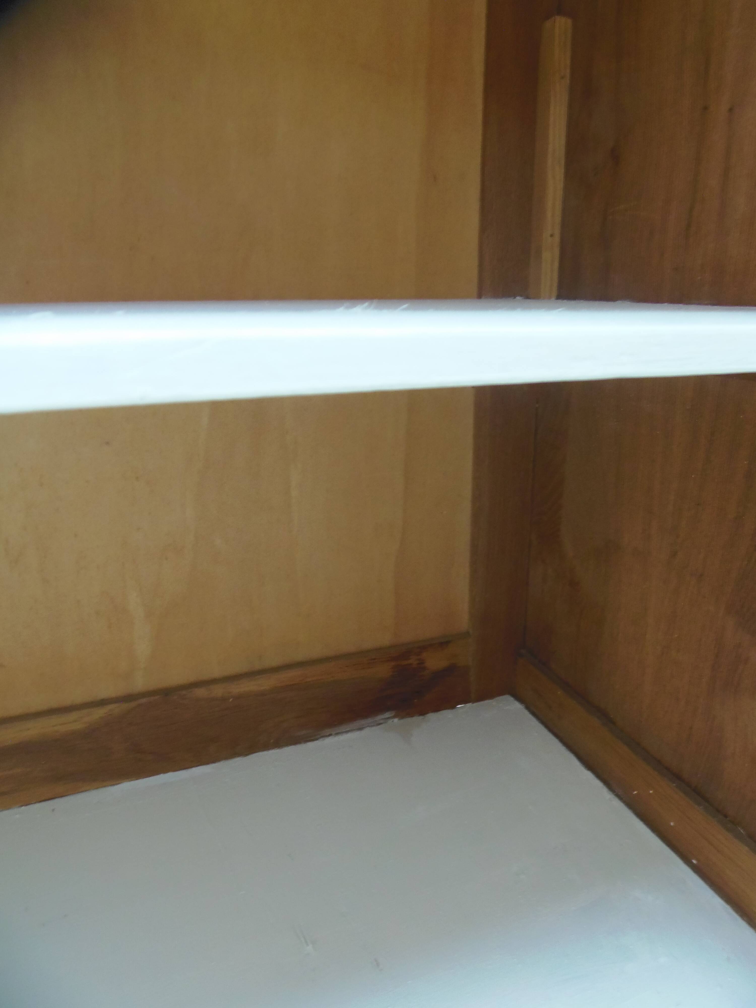 Vintage beige sideboard, oak top.