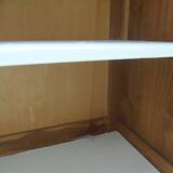 Vintage beige sideboard, oak top.