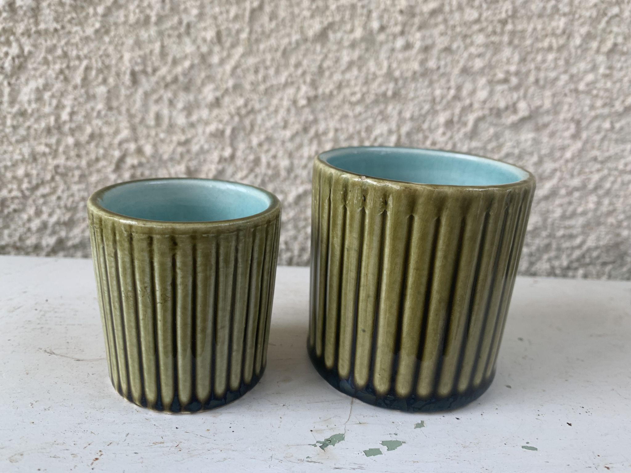 Service slurry art deco composed of a Tray, two pots and a small old and collector's dish