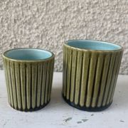 Service slurry art deco composed of a Tray, two pots and a small old and collector's dish