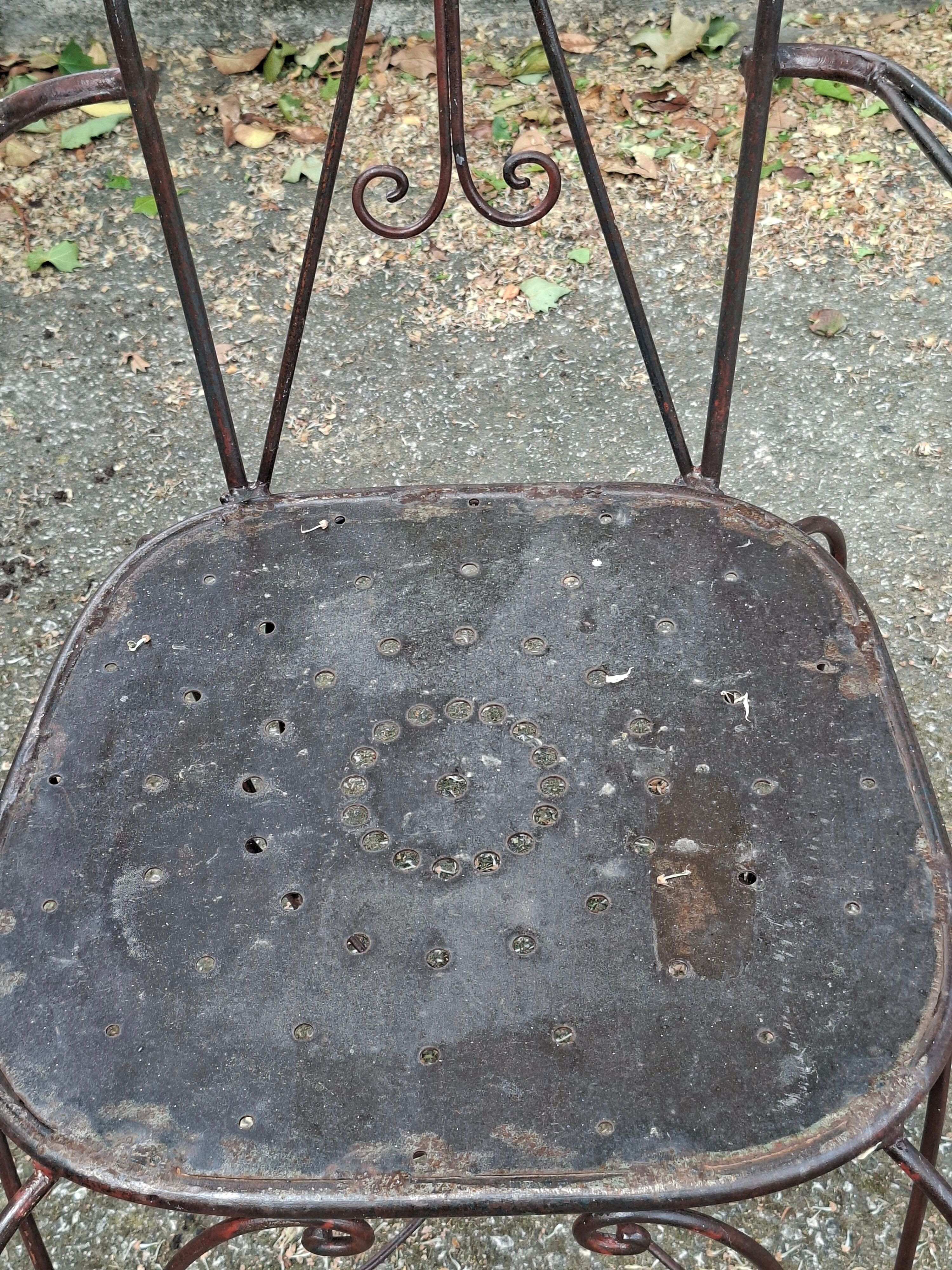 Fauteuils de jardin vintage en fer forgé