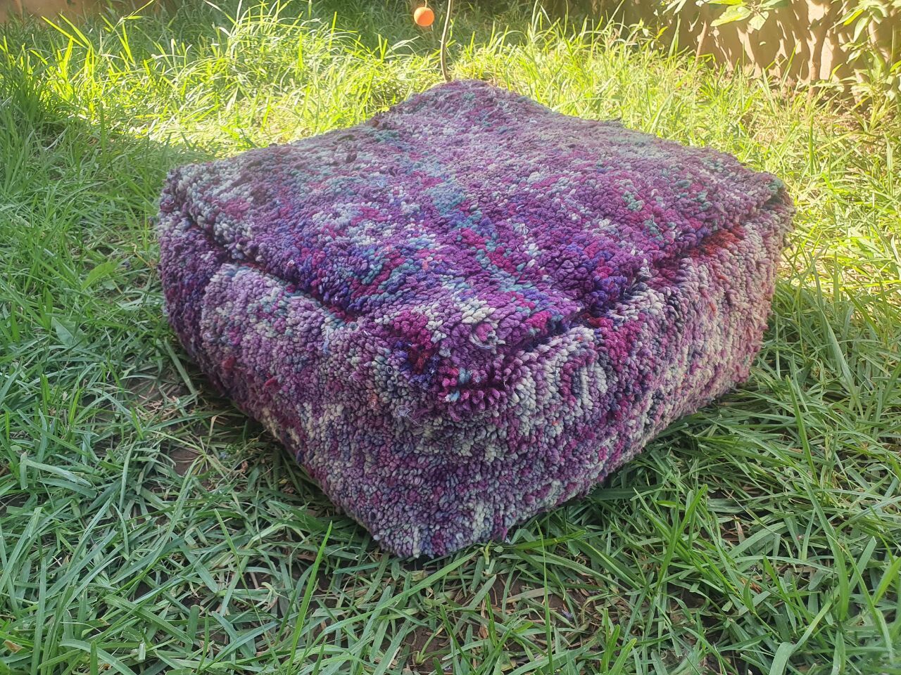 Moroccan carpet pouf