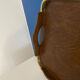 Wooden and brass serving tray