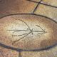 Oval round coffee table ceramic Barrois Vallauris from 1960 herbarium model
