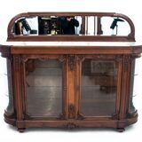 Buffet en verre avec dessus en marbre, France, 1880