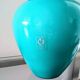 Vase vintage italien en verre turquoise