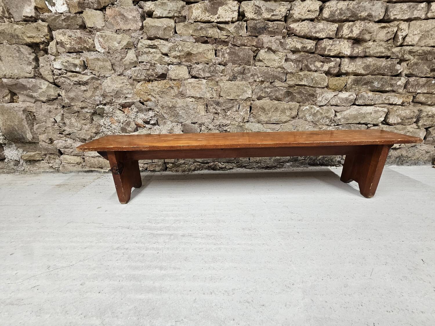 solid pine bench nursery school 1970 vintage