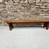 solid pine bench nursery school 1970 vintage