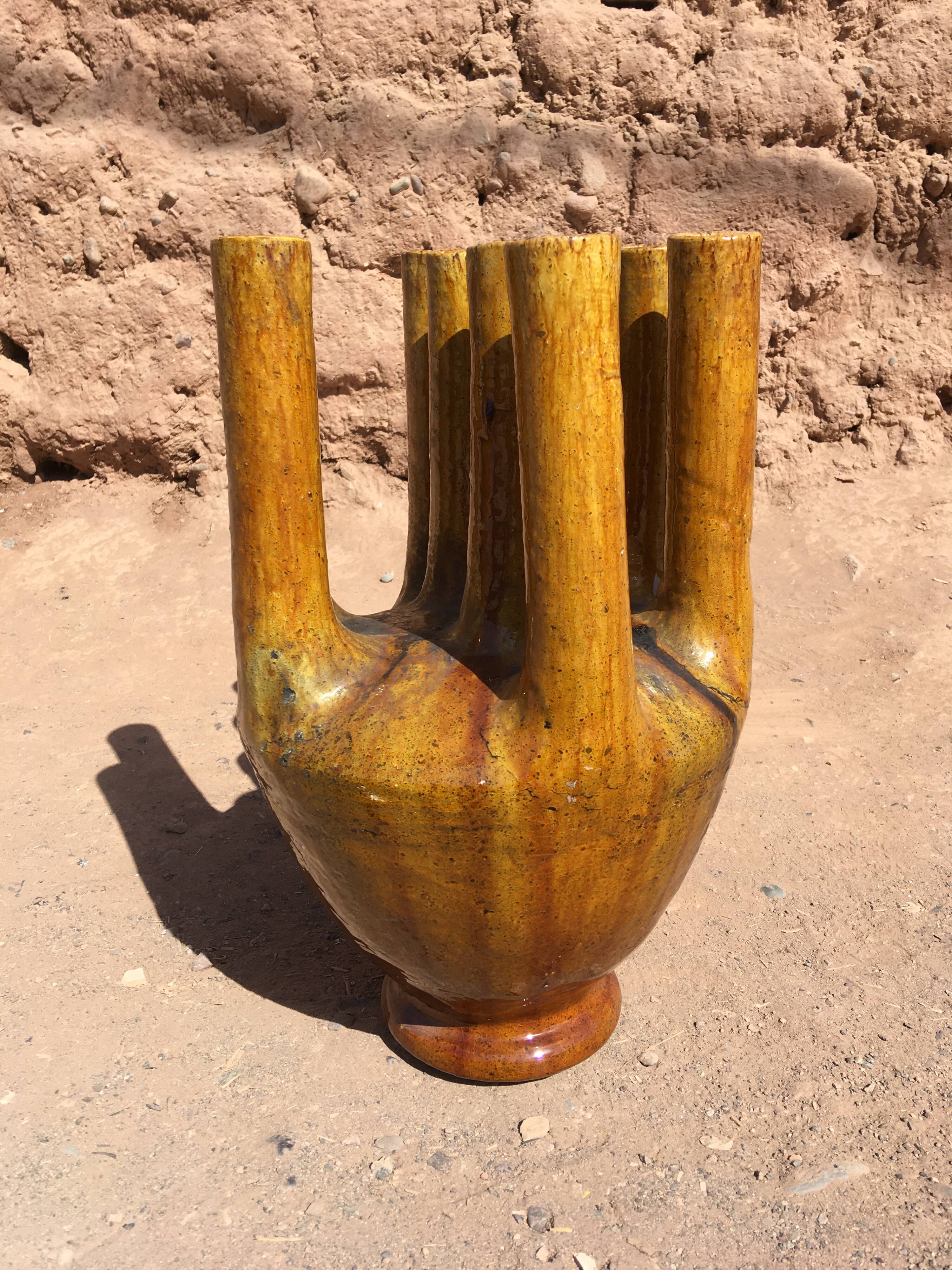 Glazed terracotta tamegroute pottery