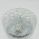 Massive modernist ceiling light in moulded glass