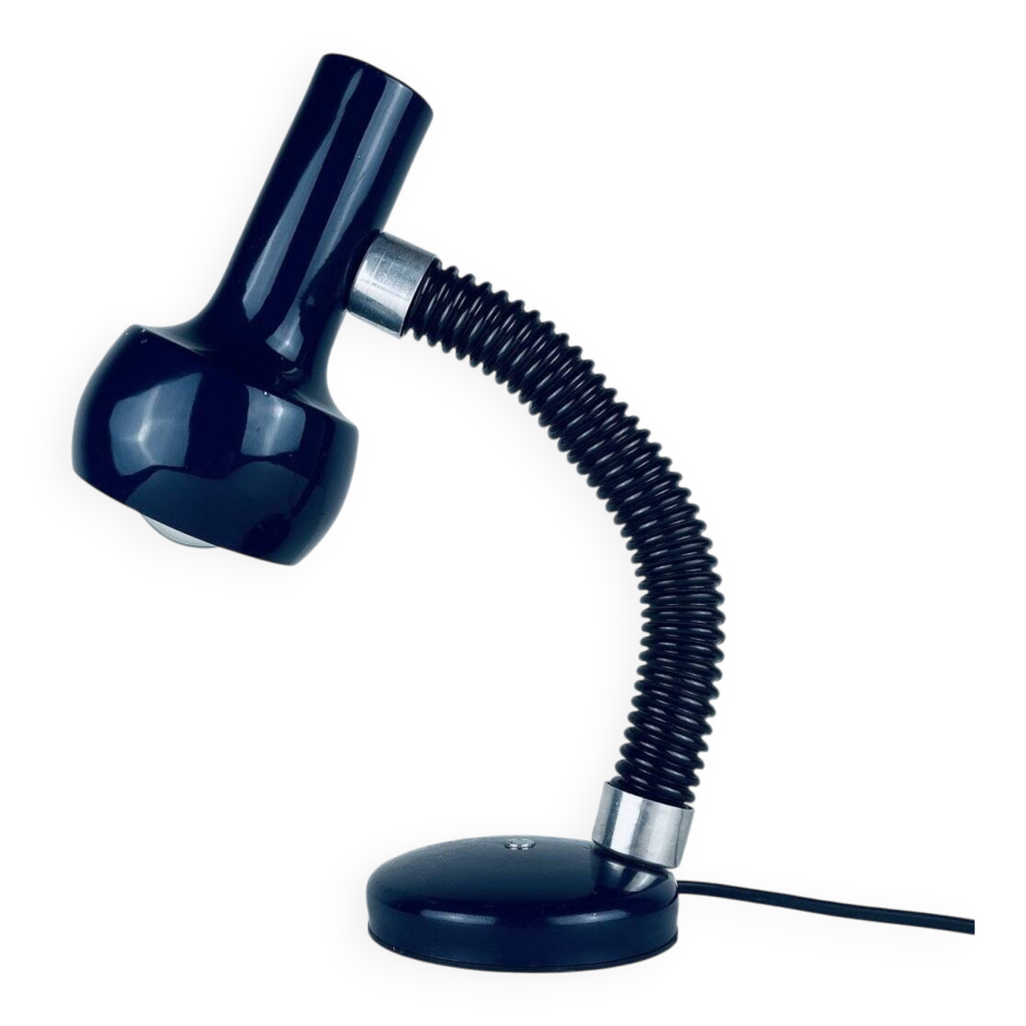 Mid-century blue Italian table lamp from the 1970s.