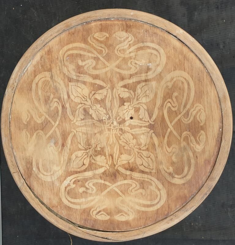 Fischel art nouveau motif estaminet tabouret