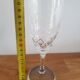 Crystal flutes with a silver rimmed foot