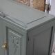 Renovated vintage sideboard with khaki paint – Haussmann chic & bohemian style