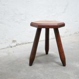 Vintage wooden tripod stool