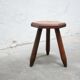 Vintage wooden tripod stool