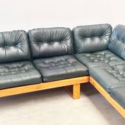 1970's dark green German corner bench