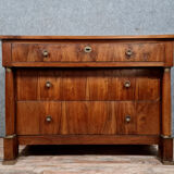 Empire walnut period chest of drawers circa 1810-1820
