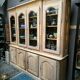 Bookcase in solid cherry and ash wood
