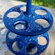 Blue enamelled cast iron egg holder 60s/70s