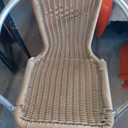 Chaises scoubidou et aluminium