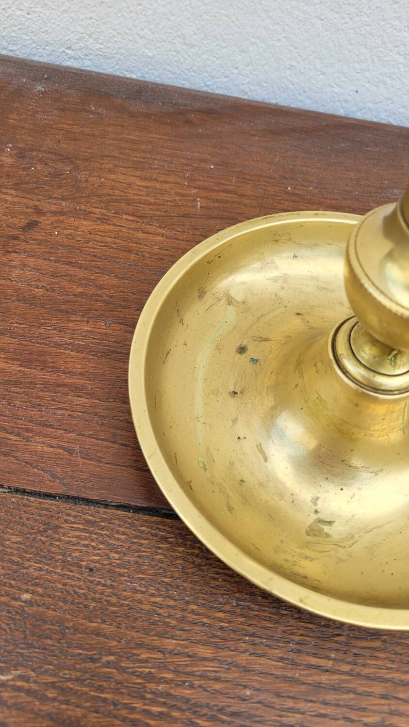 Pair of Louis Philippe candlesticks in brass 1900s