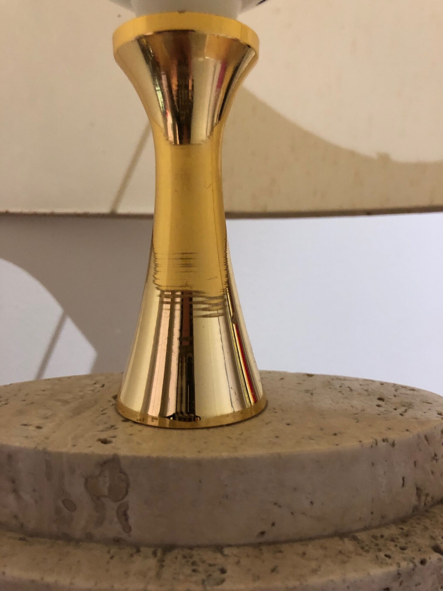 1970s travertine lamp