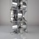 Max Sauze original aluminium geometric wall sconce, 1970s