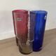 4 vintage coloured long drink glasses in Murano glass by Nason Moretti,