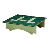 Green Art Populaire Side Table, France, 19th Century